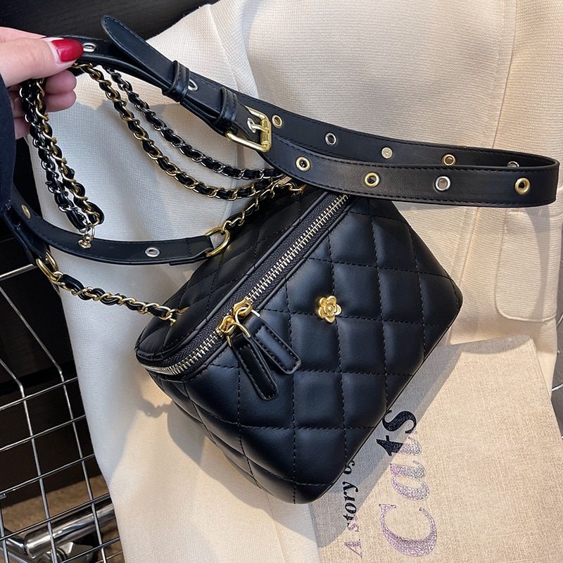 Kalan Dames Mini Box Handtas - Zwart Groot