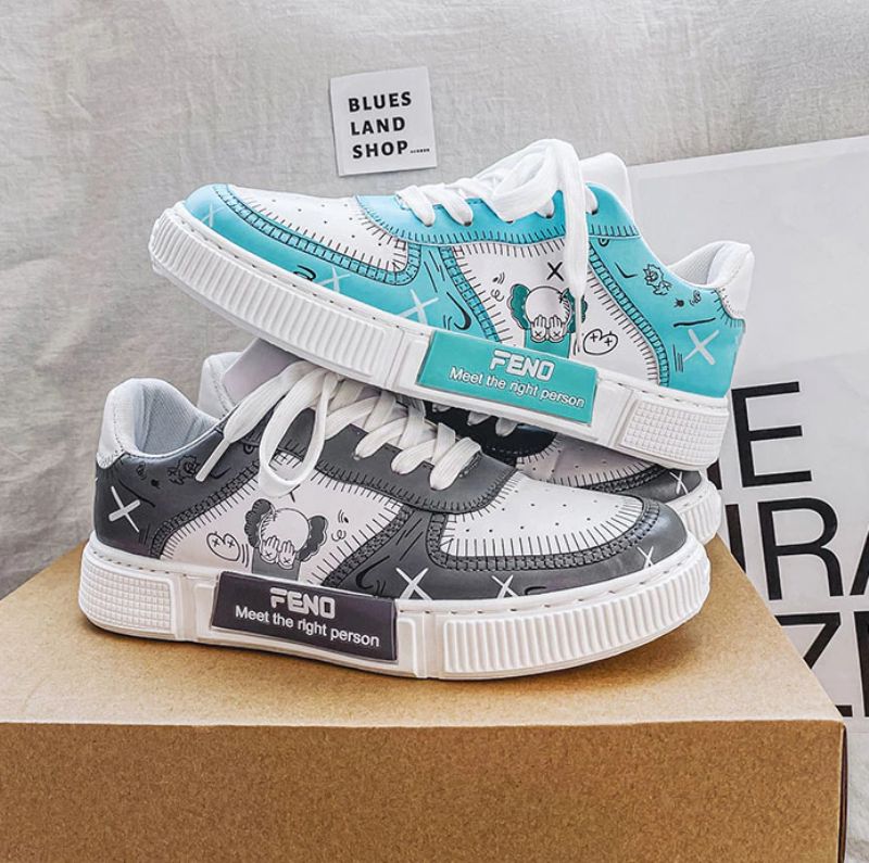 Kaleb Heren Casual Schoenen - Grijs