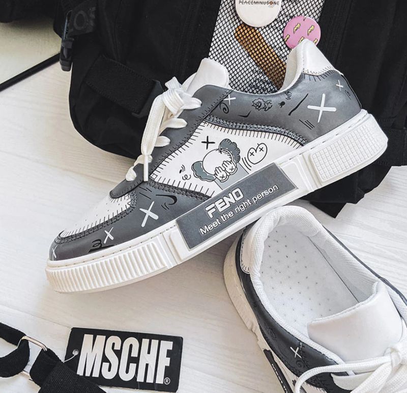 Kaleb Heren Casual Schoenen - Grijs