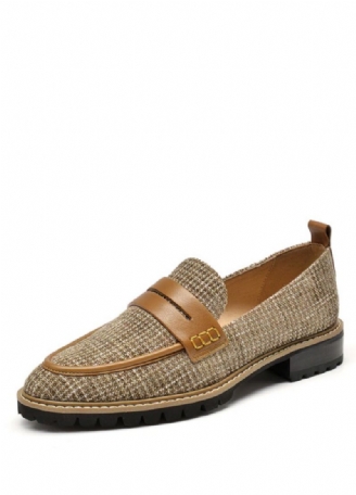 Kaley Damesschoenen Met Platte Leren Loafers