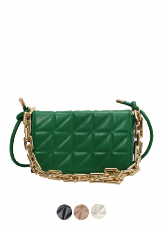Kamel Dames Handtas Chunky Chain Quilted Leer