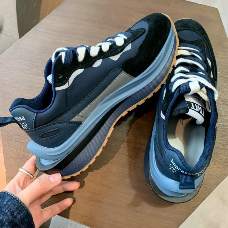 Karla Dames Ronde Neus Veter Sneakers - Blauw