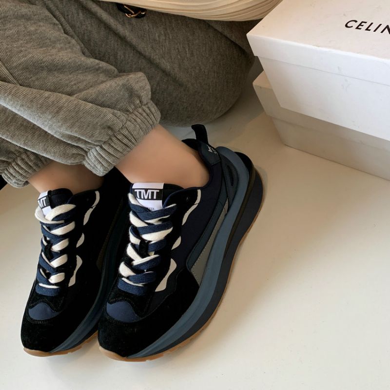 Karla Dames Ronde Neus Veter Sneakers - Blauw
