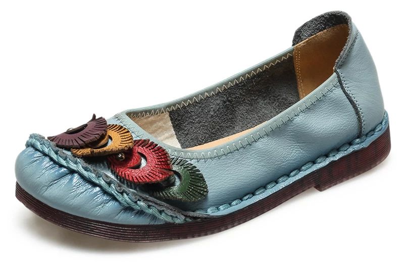 Karolay Dames Platte Schoenen - Blauw