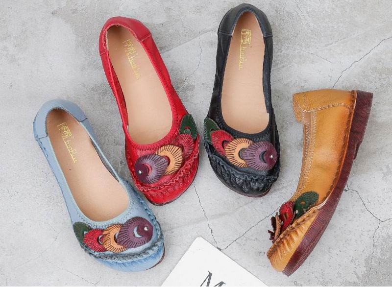 Karolay Dames Platte Schoenen - Blauw
