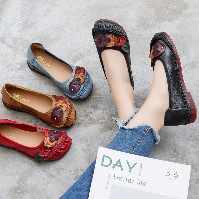 Karolay Dames Platte Schoenen - Blauw