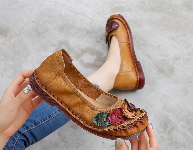 Karolay Dames Platte Schoenen - Blauw