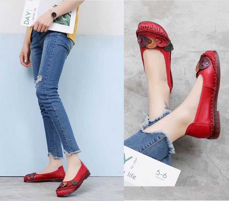 Karolay Dames Platte Schoenen - Blauw