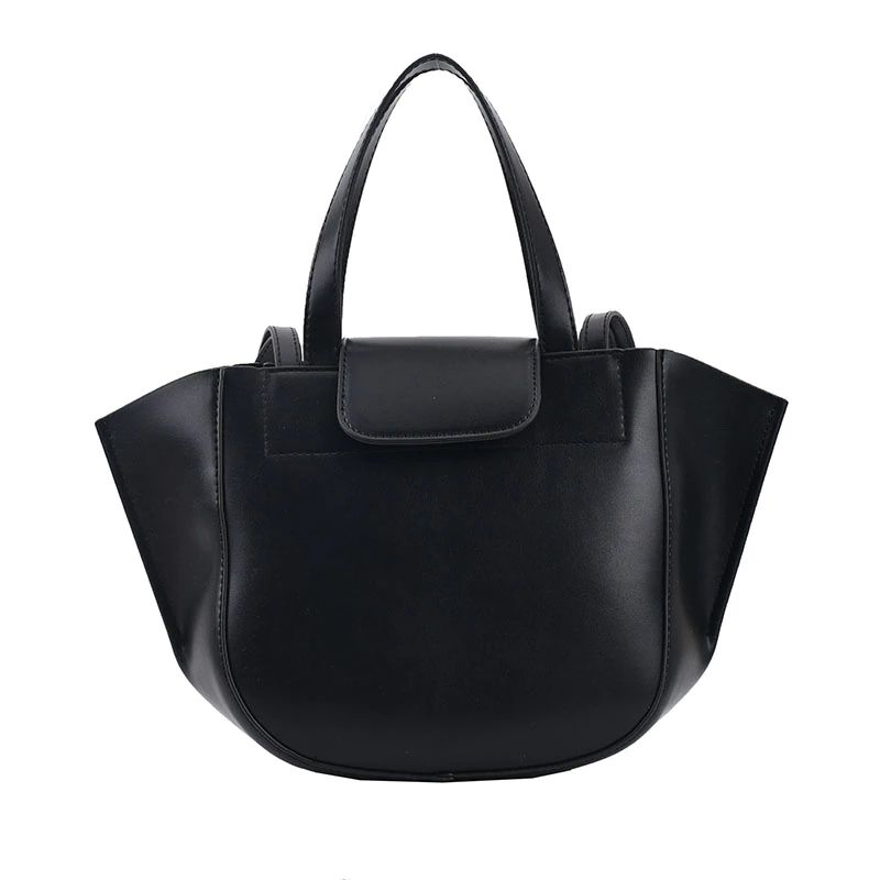 Karoli Dames Designer Korte Handvat Leren Cross Schouder Handtas - Zwart