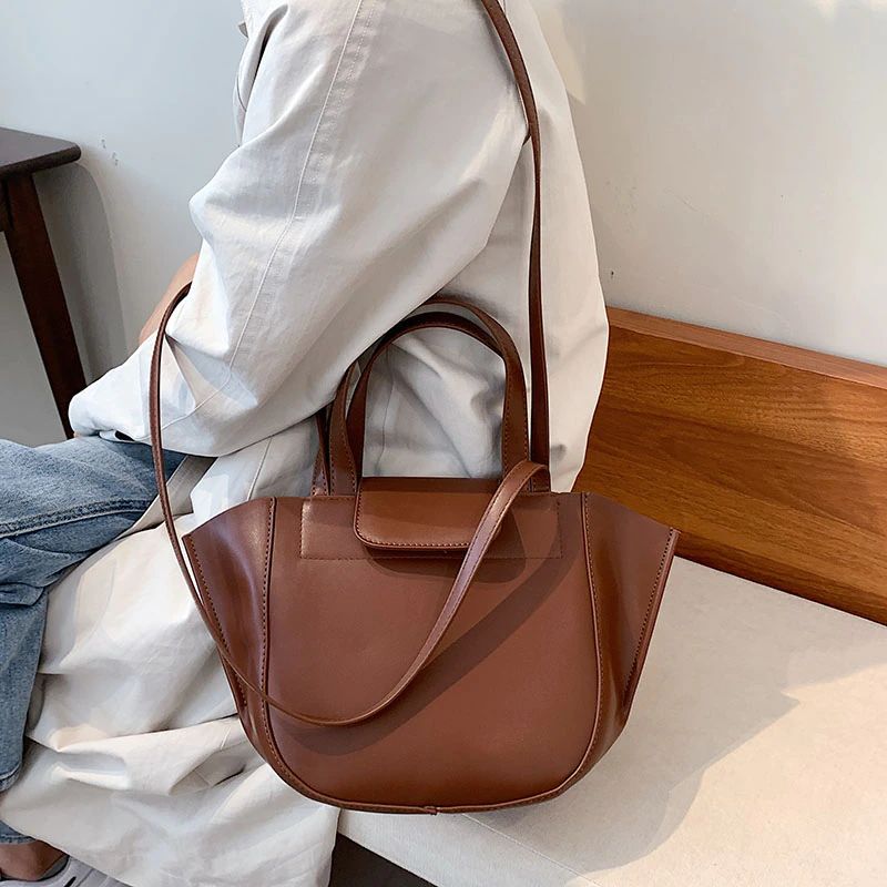 Karoli Dames Designer Korte Handvat Leren Cross Schouder Handtas - Zwart