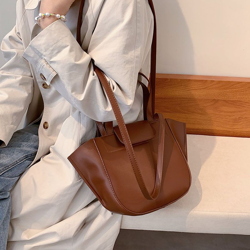 Karoli Dames Designer Korte Handvat Leren Cross Schouder Handtas - Zwart