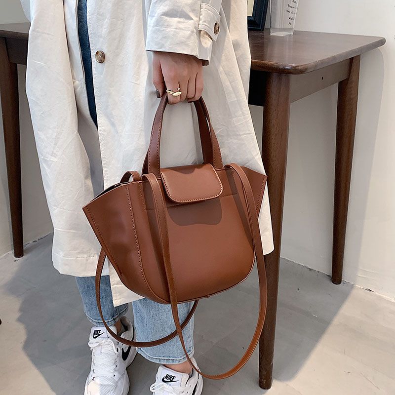 Karoli Dames Designer Korte Handvat Leren Cross Schouder Handtas - Zwart
