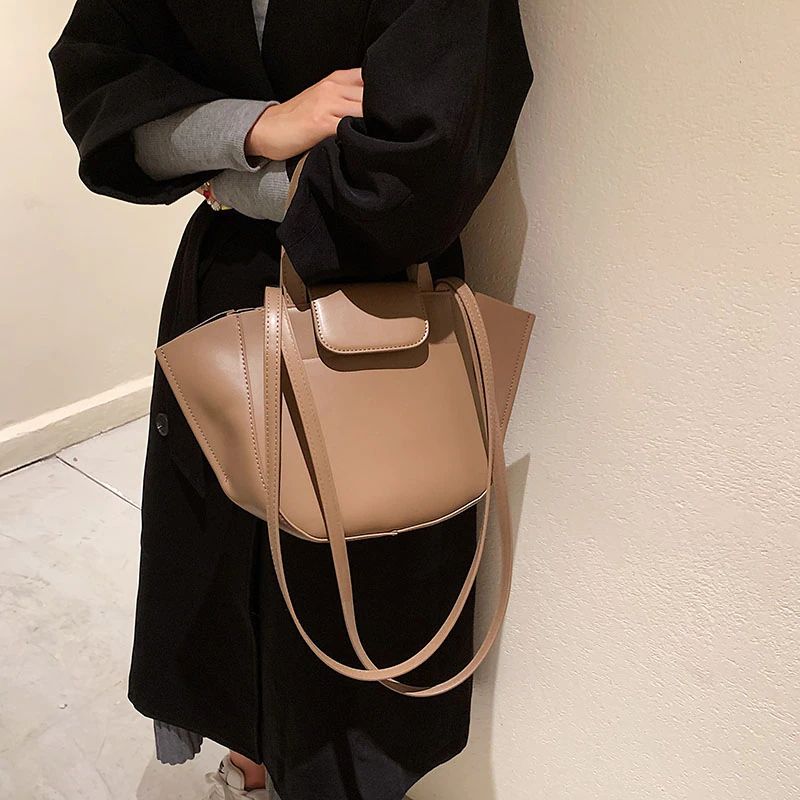Karoli Dames Designer Korte Handvat Leren Cross Schouder Handtas - Zwart