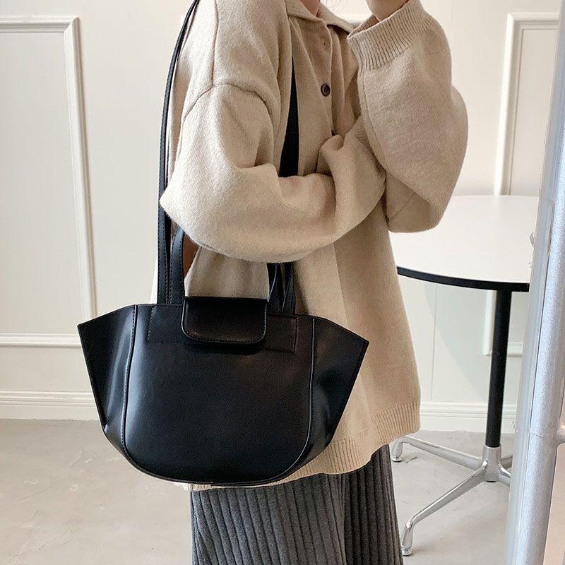 Karoli Dames Designer Korte Handvat Leren Cross Schouder Handtas - Zwart