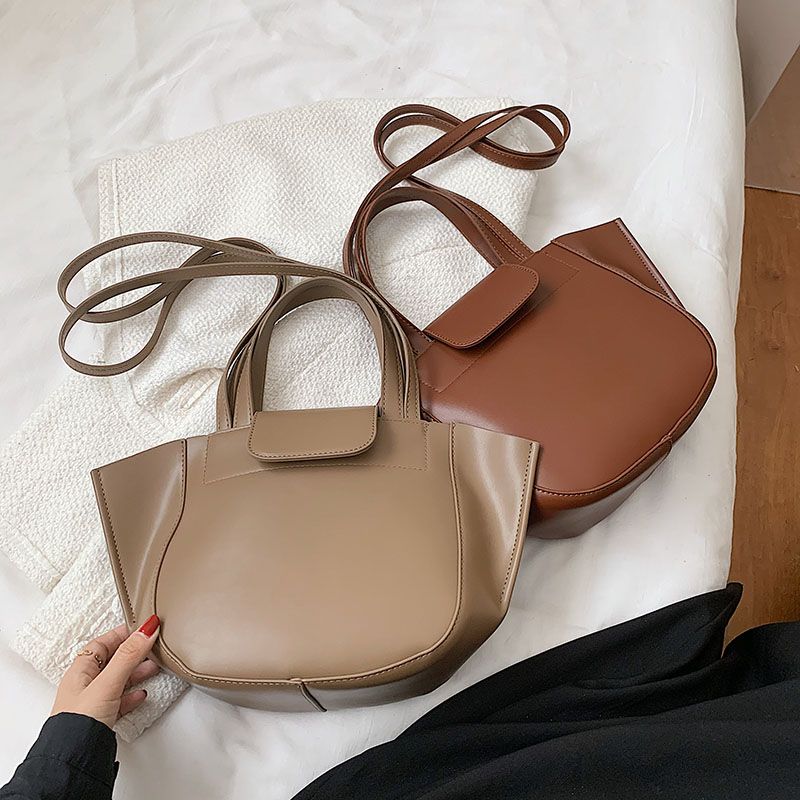Karoli Dames Designer Korte Handvat Leren Cross Schouder Handtas - Zwart