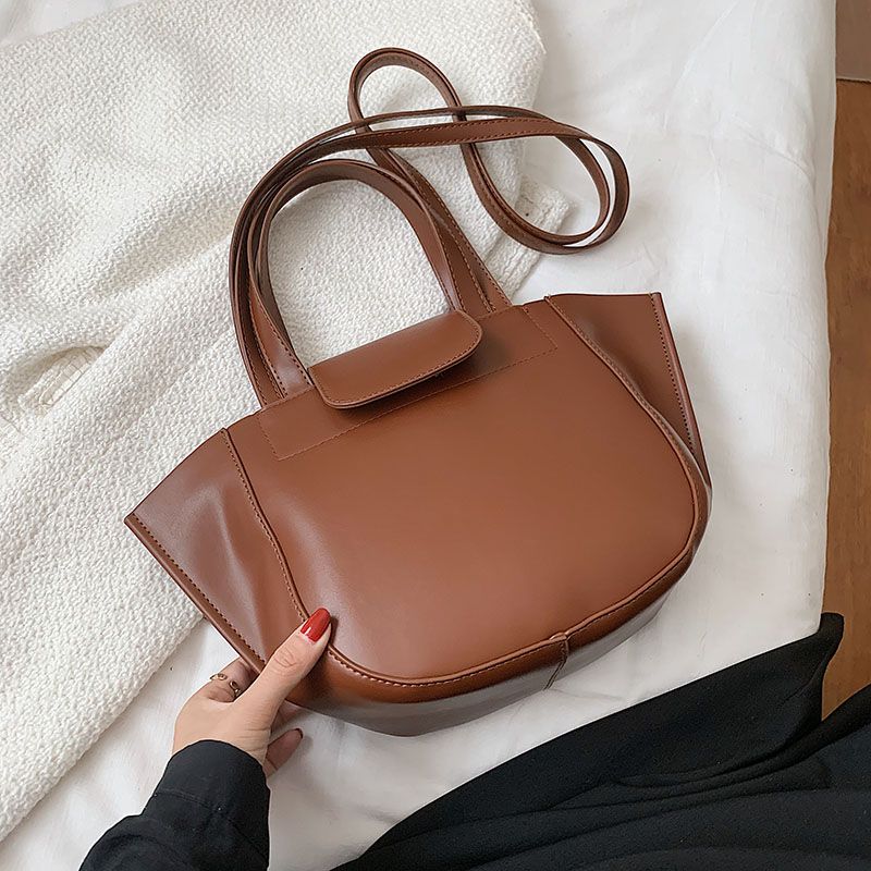 Karoli Dames Designer Korte Handvat Leren Cross Schouder Handtas - Zwart
