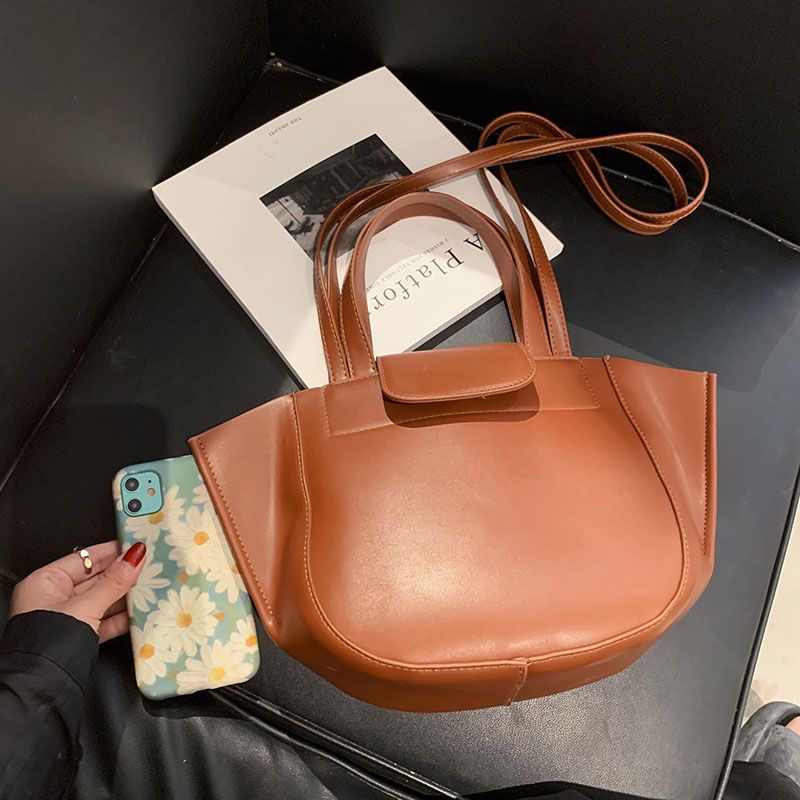 Karoli Dames Designer Korte Handvat Leren Cross Schouder Handtas - Zwart