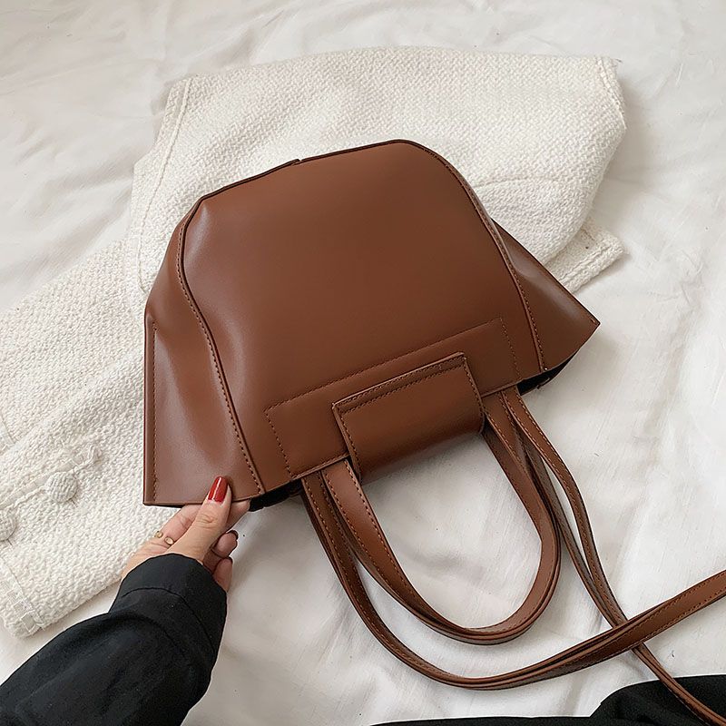 Karoli Dames Designer Korte Handvat Leren Cross Schouder Handtas - Zwart