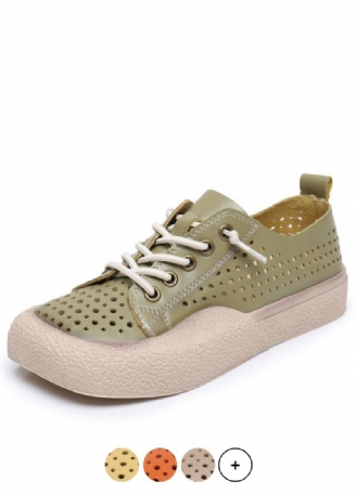 Karoli Dames Vierkante Neus Platform Sneakers