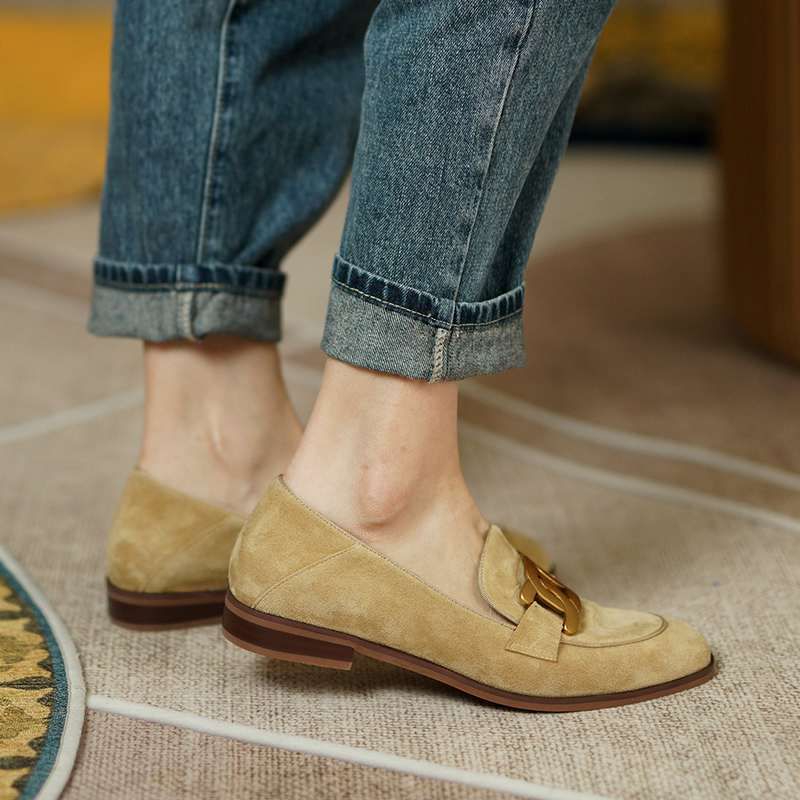 Karoxy Dames Leren Loafer - Kameel