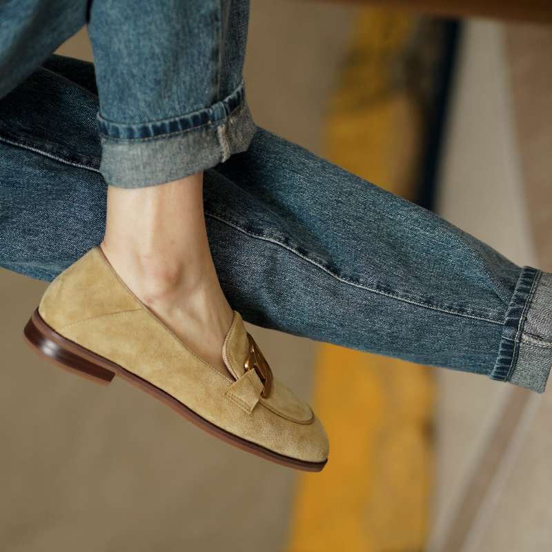 Karoxy Dames Leren Loafer - Kameel