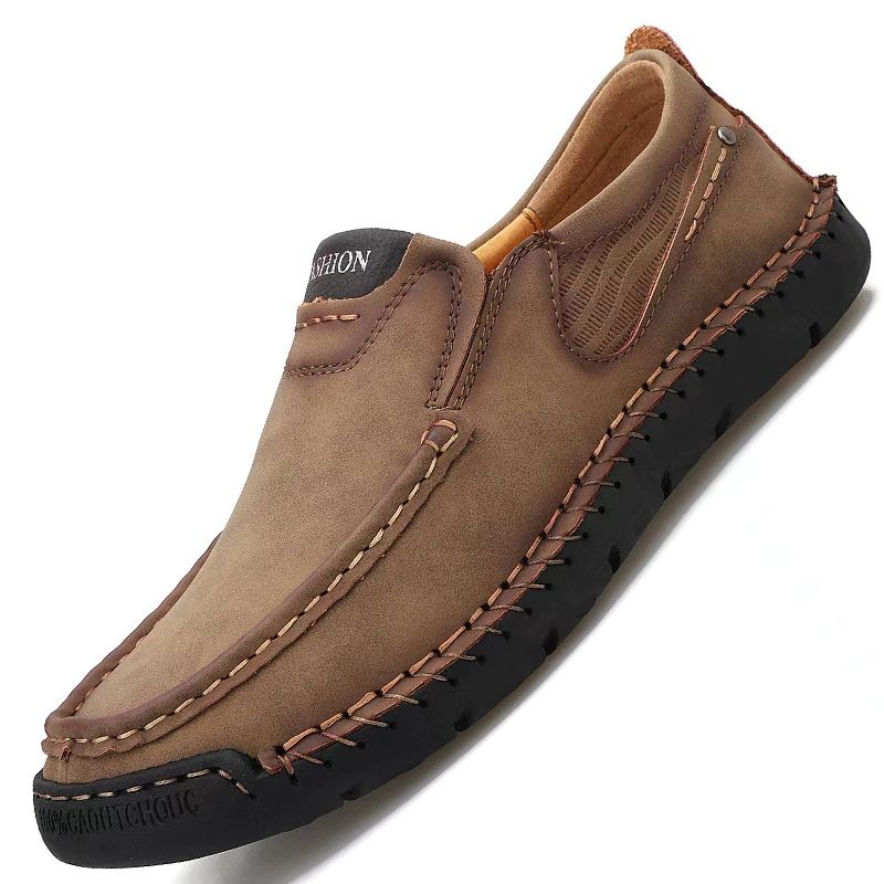 Karson Heren Loafer Casual Schoenen - Kaki