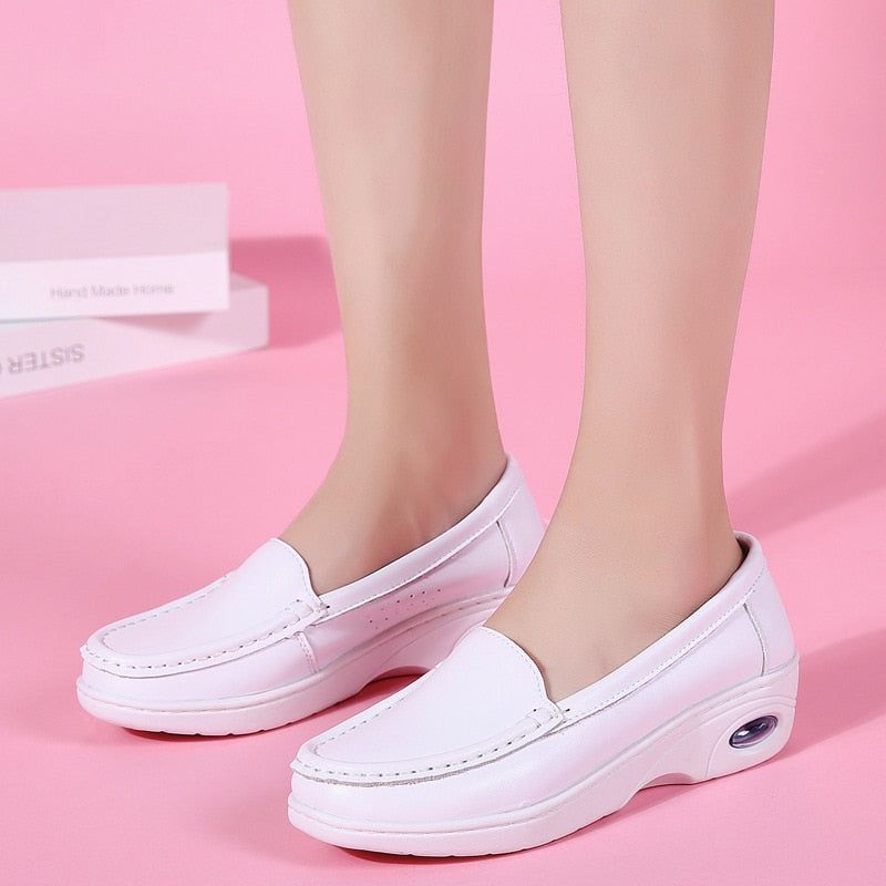 Kata Dames Platte Schoenen - Wit