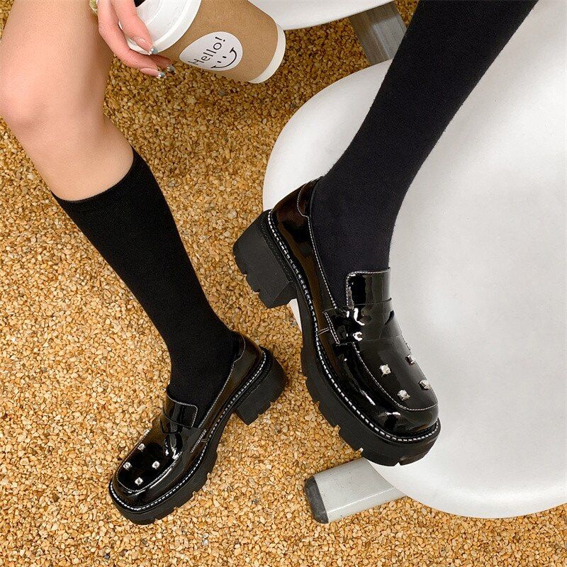 Kate Dames Platte Platform Schoenen - Zwart