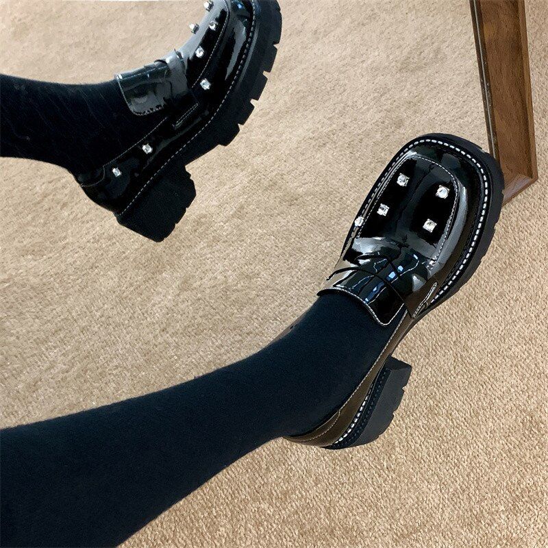 Kate Dames Platte Platform Schoenen - Zwart