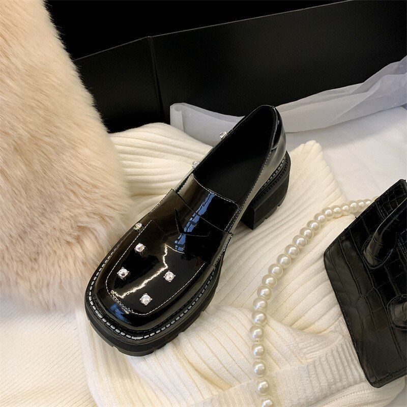 Kate Dames Platte Platform Schoenen - Zwart