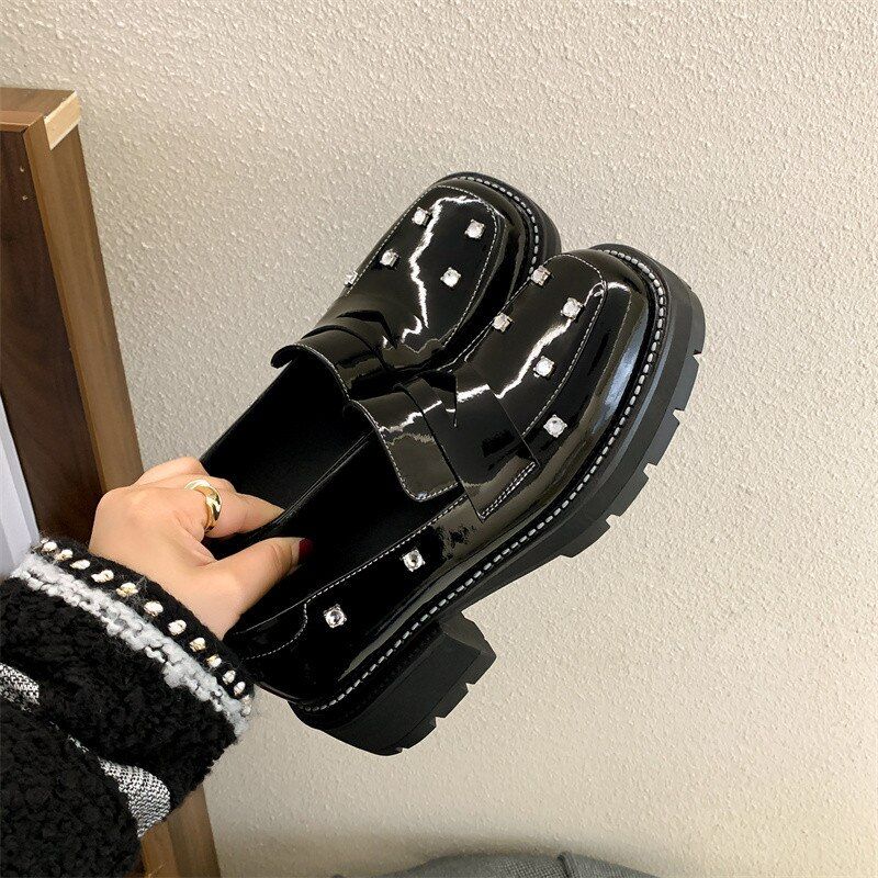 Kate Dames Platte Platform Schoenen - Zwart