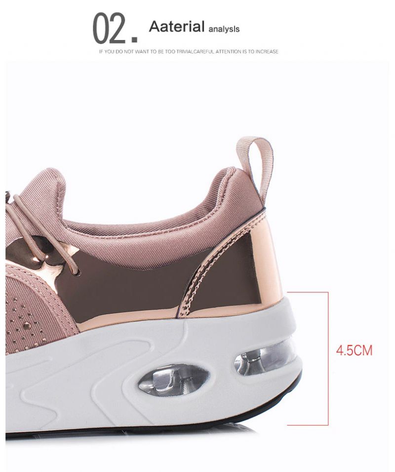 Kautin Dames Platform Comfortabele Sneaker Zwarte Schoenen - Zwart