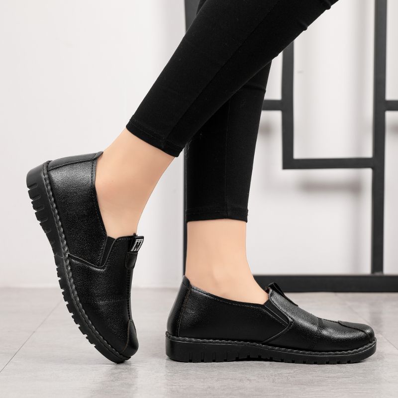Kelly Dames Zwarte Loafer Schoenen - Zwart