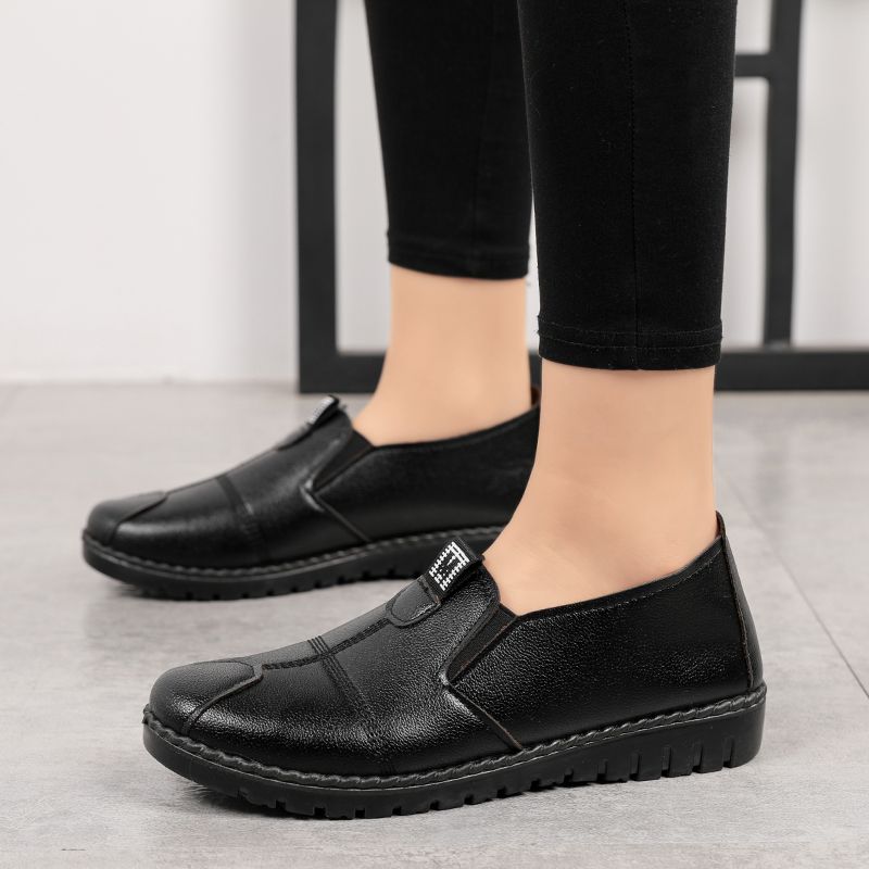 Kelly Dames Zwarte Loafer Schoenen - Zwart