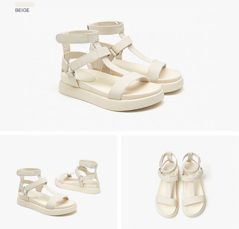 Kiara Dames Hoge Kwaliteit Sandaal - Beige
