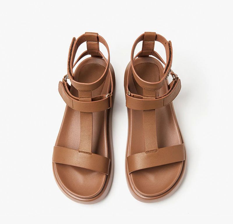 Kiara Dames Hoge Kwaliteit Sandaal - Beige