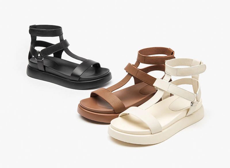 Kiara Dames Hoge Kwaliteit Sandaal - Beige