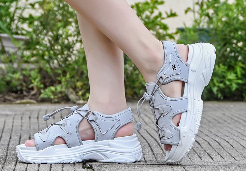 Kiara Dames Platform Sandaal - Groen