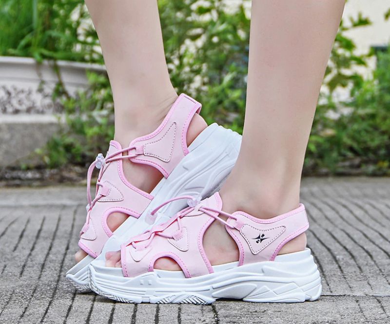 Kiara Dames Platform Sandaal - Groen