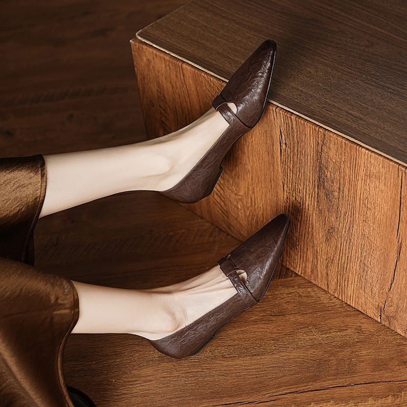 Kiara Dames Platte Schoenen Puntige Casual Pumps - Zwart