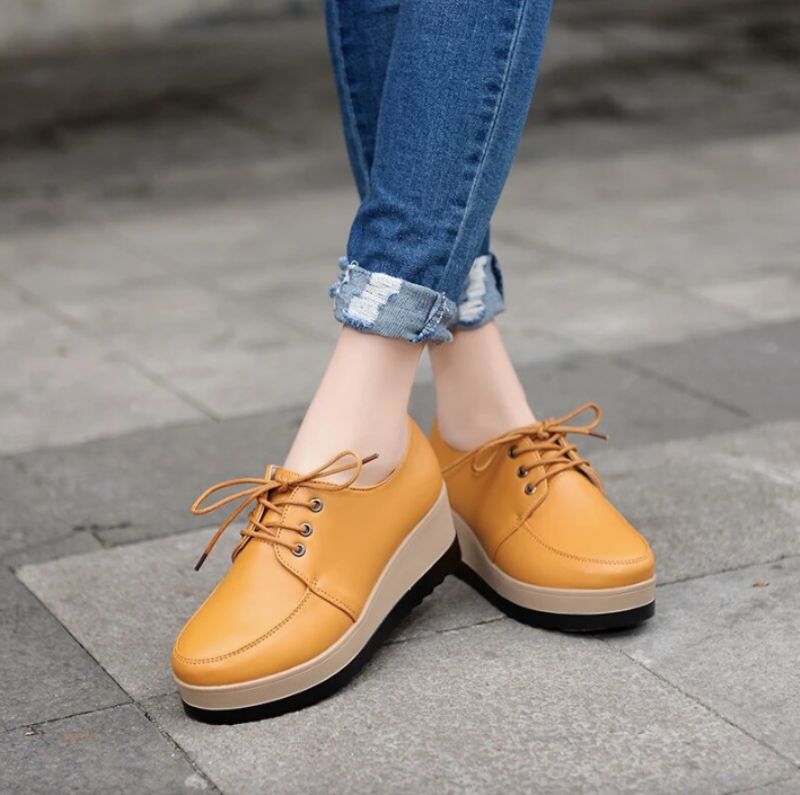 Kimmie Dames Oxford Schoenen - Geel