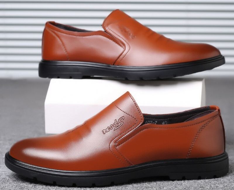 Kings Heren Loafers Dress Schoenen - Bruin