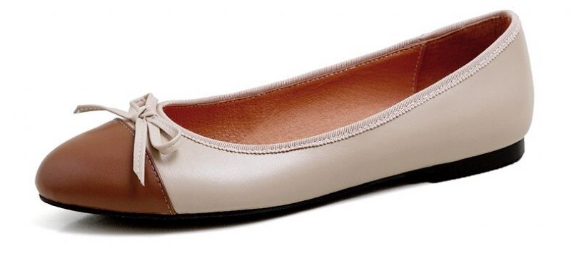 Klara Platte Leren Schoenen Voor Dames - Bruin