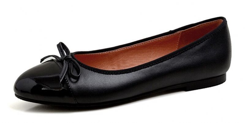 Klara Platte Leren Schoenen Voor Dames - Bruin