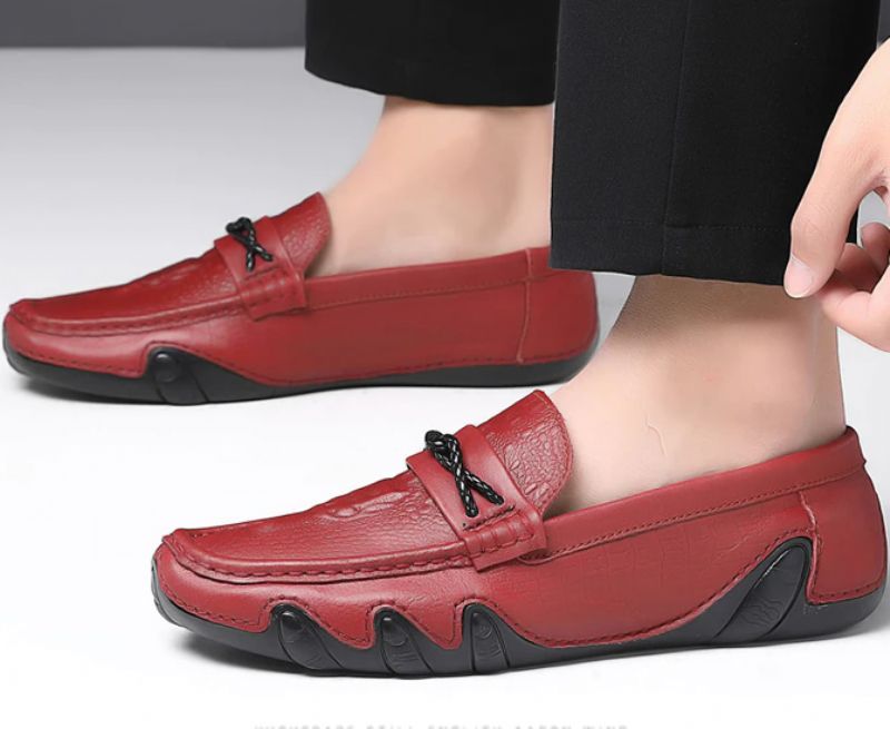 Kluiv Loafer-modeschoenen Voor Heren - Rood