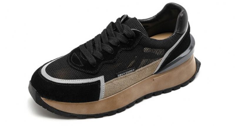 Koby Dames Platte Leren Platform Sneaker - Wit
