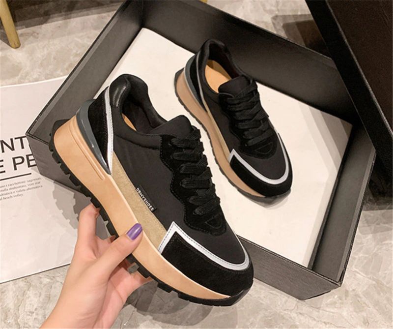 Koby Dames Platte Leren Platform Sneaker - Wit