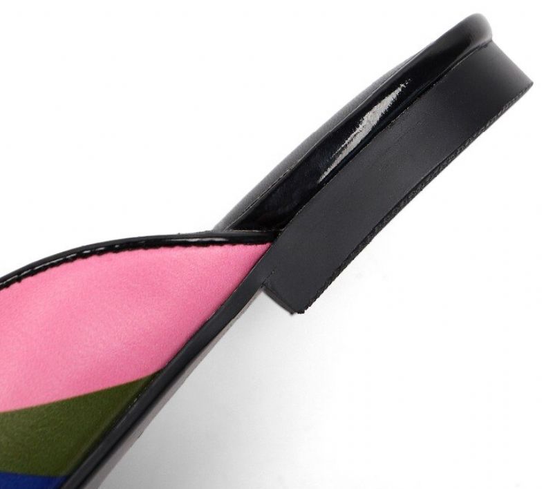 Koky Dames Bedrukte Smalle Teen Muiltjes Schoenen - Roze