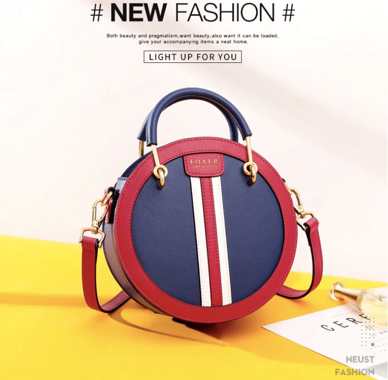 Koloso Dames Handtas - Blauw/Rood