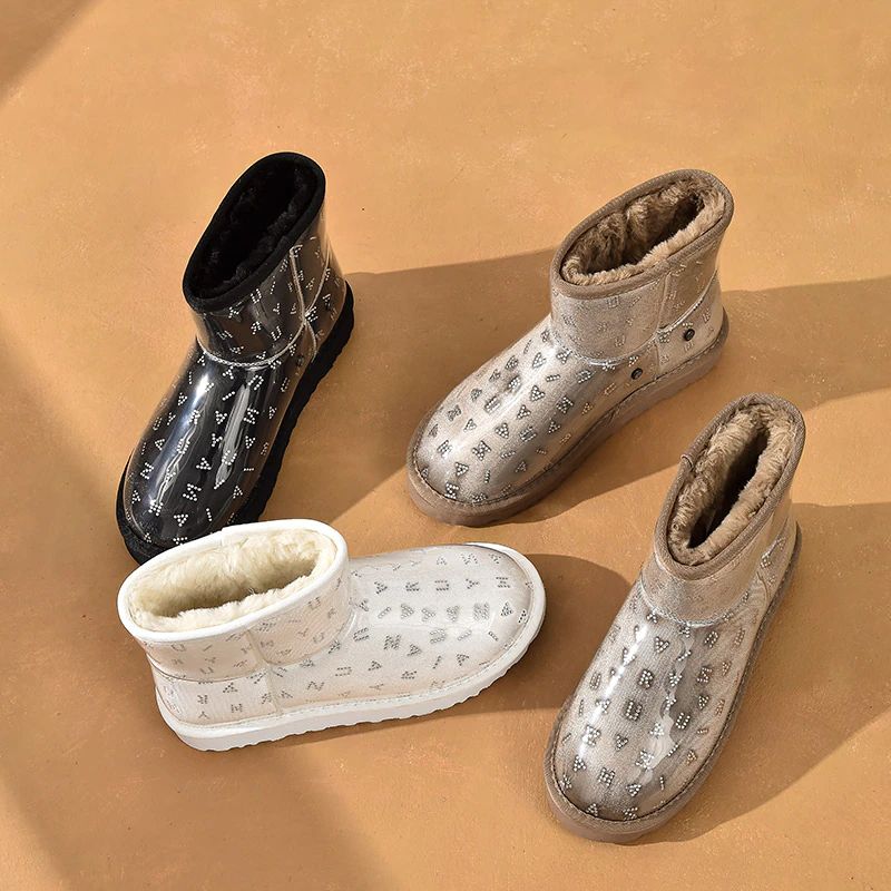 Konnie Enkelhoge Zwarte Snow Boots Voor Dames - Zwart